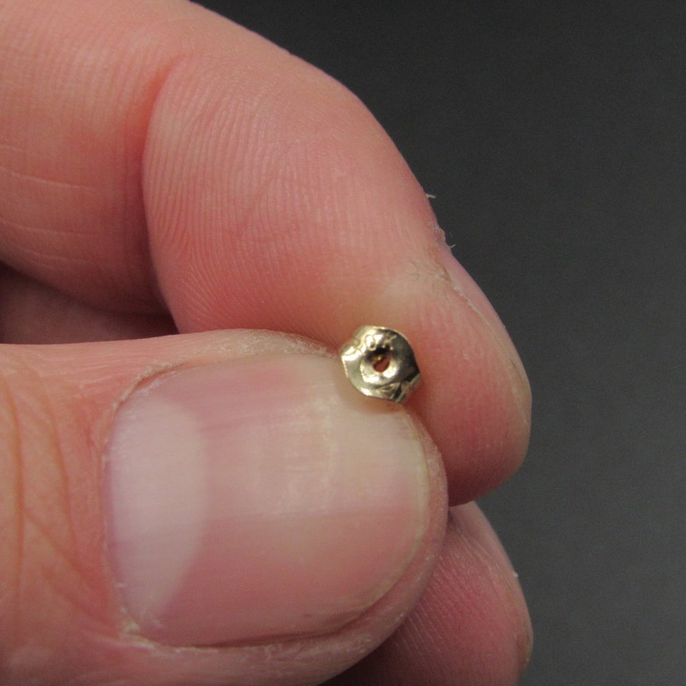 18" 10K Gold Peridot And CZ Necklace & Earrings - Picture 5 of 8